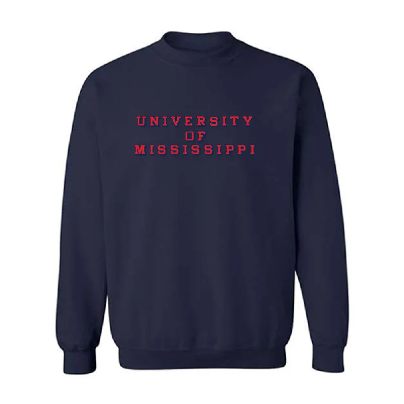 Ole Miss - NCAA Women's Soccer : Sofia Barrie - Crewneck Sweatshirt Hoodie with Metallic Shiny Futuristic Ole Miss - NCAA Women's Soccer : Sofia Barrie - Crewneck Sweatshirt Hoodie with Metallic Shiny Futuristic
