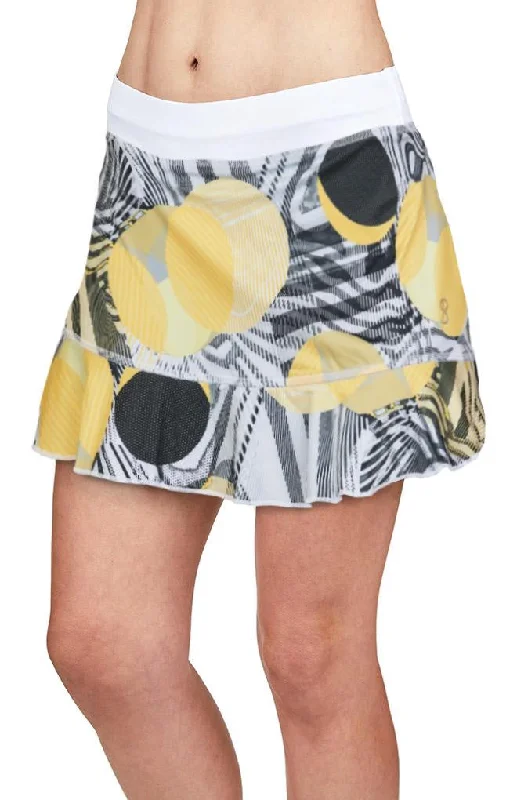 Sofibella Print 14" Skirt- Circle Vibe leather skirt sleek