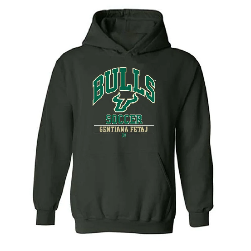 USF - NCAA Women's Soccer : Gentiana Fetaj - Classic Fashion Shersey Hooded Sweatshirt Hoodie with Print Artistic Unique