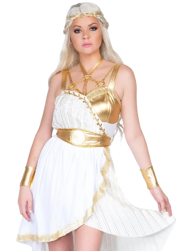 Leg Avenue 4-Piece Grecian Goddess Dress Costume Set Tunics Corduroy durable