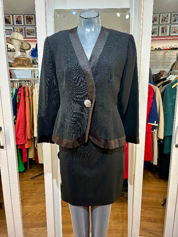 90’s Skirt Suit Set By Givenchy linen skirt natural