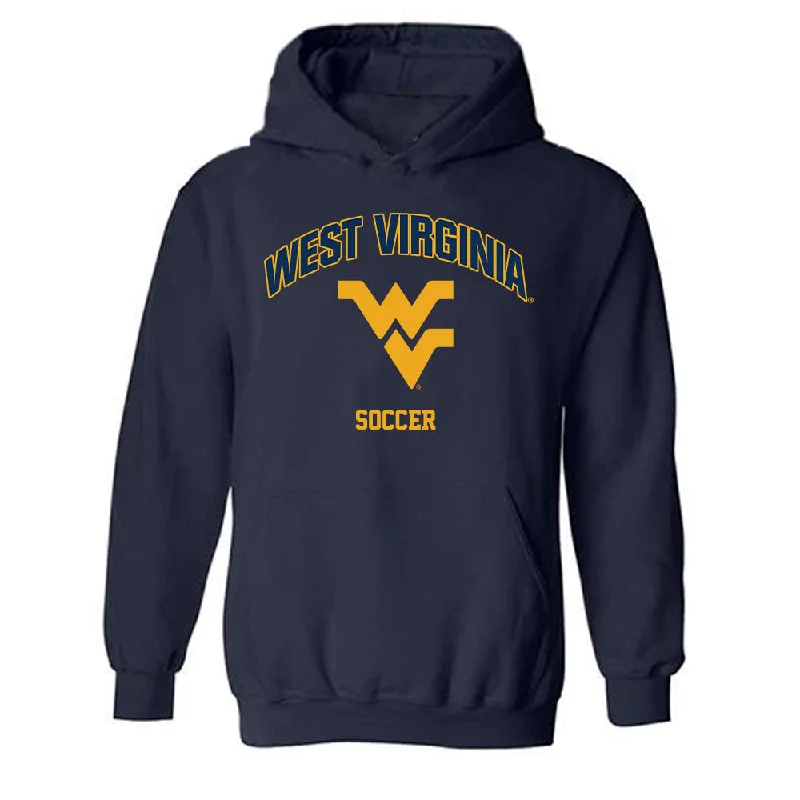 West Virginia - NCAA Women's Soccer : Madeleine Moreau - Fashion Shersey Hooded Sweatshirt Hoodie with Embroidery Detailed Premium