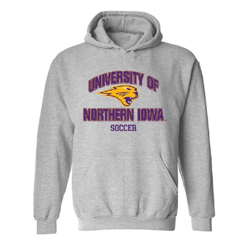 Northern Iowa - NCAA Women's Soccer : Ella Anliker - Classic Shersey Hooded Sweatshirt Hoodie with High-Low Hem Asymmetrical Trendy