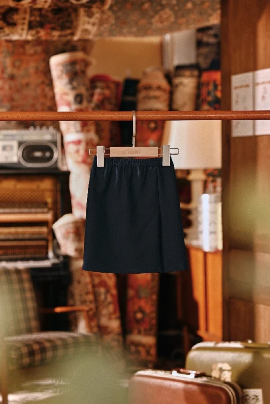 The Akar Kita Babies Folded Skirt - Navy cashmere skirt soft