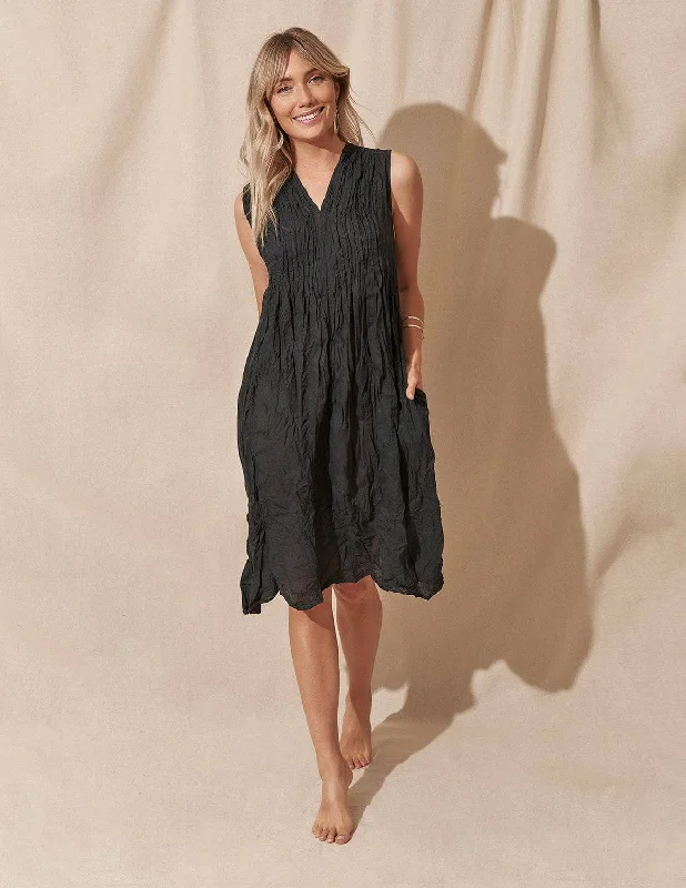 Kenzie Crinkle Cotton Dress Tunics Modern contemporary