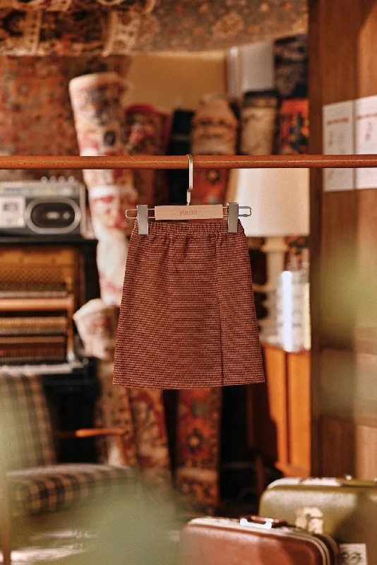 The Akar Kita Babies Folded Skirt - Brownflux chiffon skirt delicate