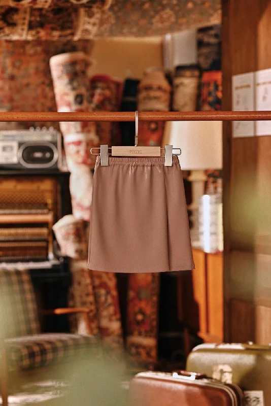 The Akar Kita Babies Folded Skirt - Mahogany Rose cashmere skirt fine