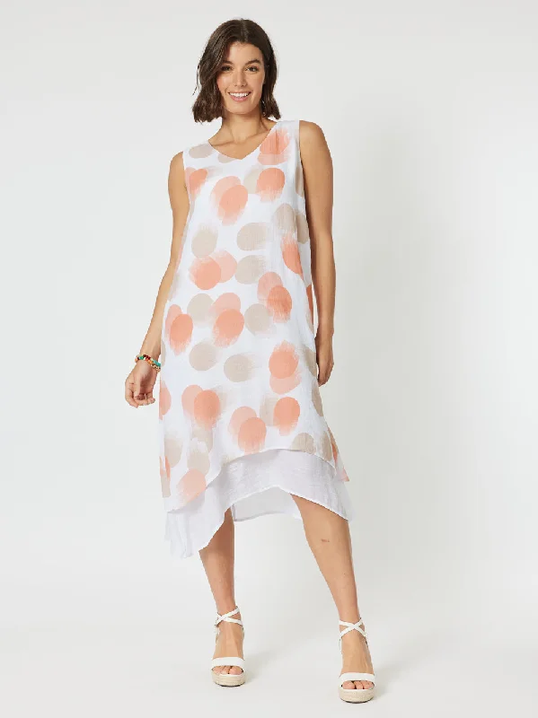Portofino Spot Dress - Melon Tunics Cozy soft