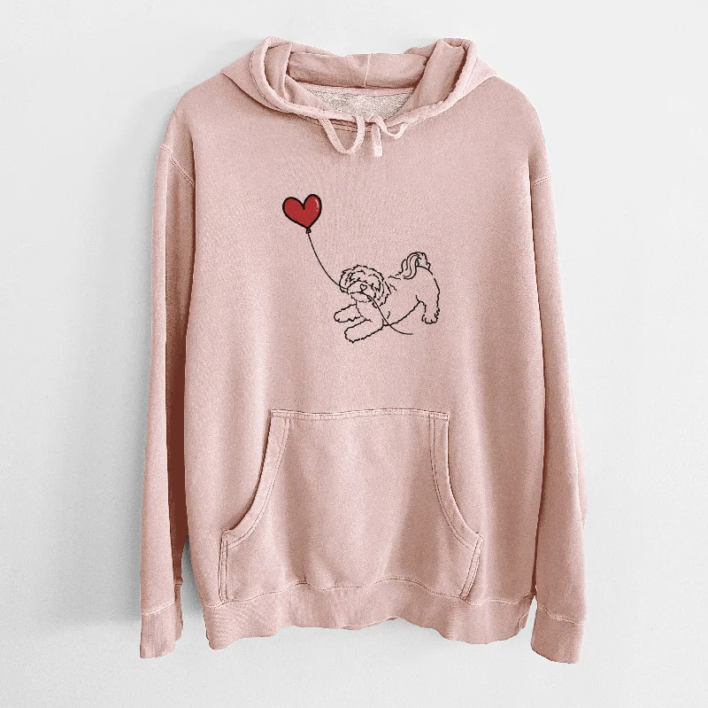 Shihpoo Heart String - Unisex Pigment Dyed Hoodie Hoodie with Color Block Contrast Stylish