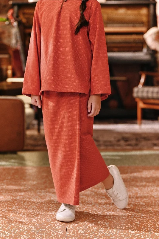 The Akar Kita Folded Skirt - Red Dash leather skirt durable