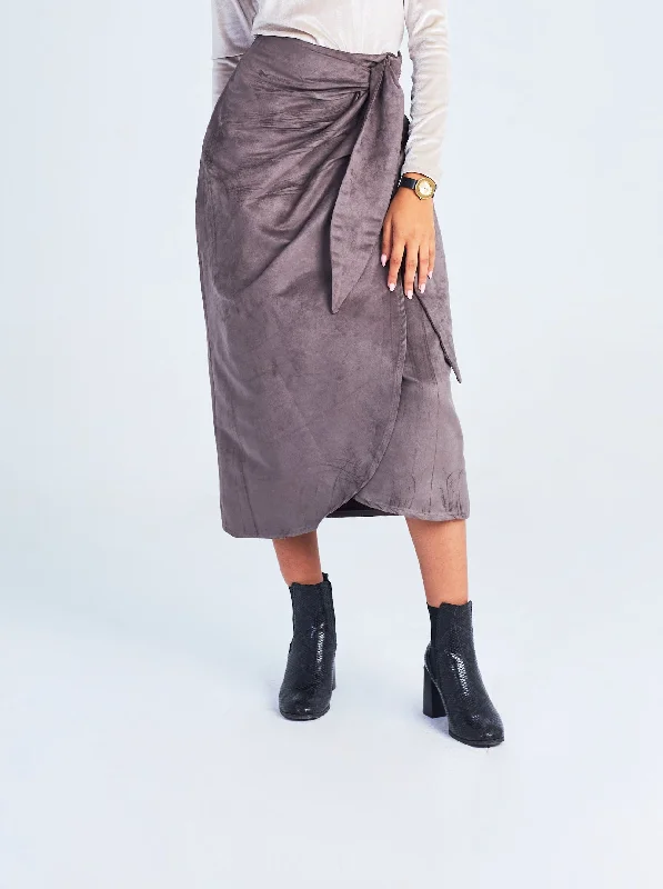 Suede Wrap Skirt boho skirt vibe