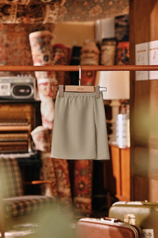 The Akar Kita Babies Folded Skirt - Pistachio denim skirt casual