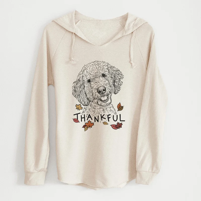 Thankful Gizmo the Goldendoodle - Cali Wave Hooded Sweatshirt Hoodie with Reflective Safety Nightwear Thankful Gizmo the Goldendoodle - Cali Wave Hooded Sweatshirt Hoodie with Reflective Safety Nightwear