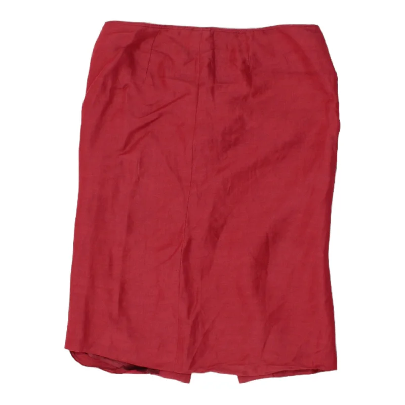 Gianfranco Ferre Womens Pink Knee Length Skirt | Vintage High End Designer VTG chiffon skirt flowing