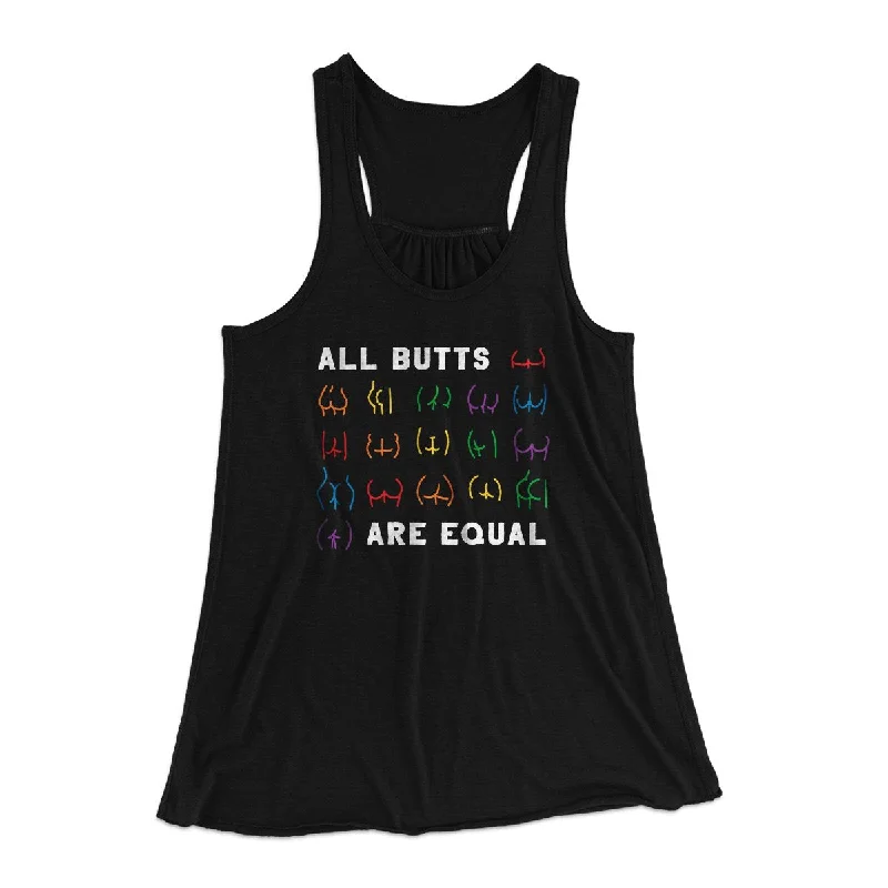 All Butts Are Equal Women's Flowey Tank Top cropped tank top