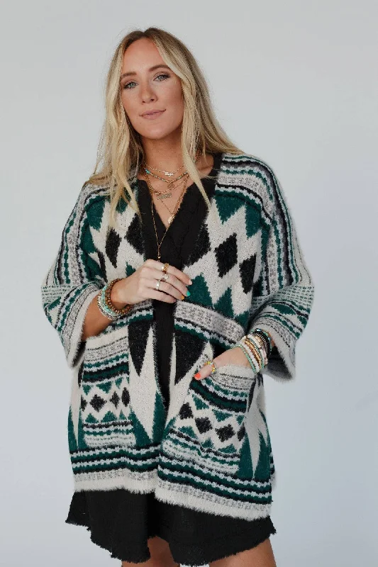 Three Bird Nest - Keep It Up Oversized Cardigan (One Size) Terry Blend Velvet Blend Canvas Blend