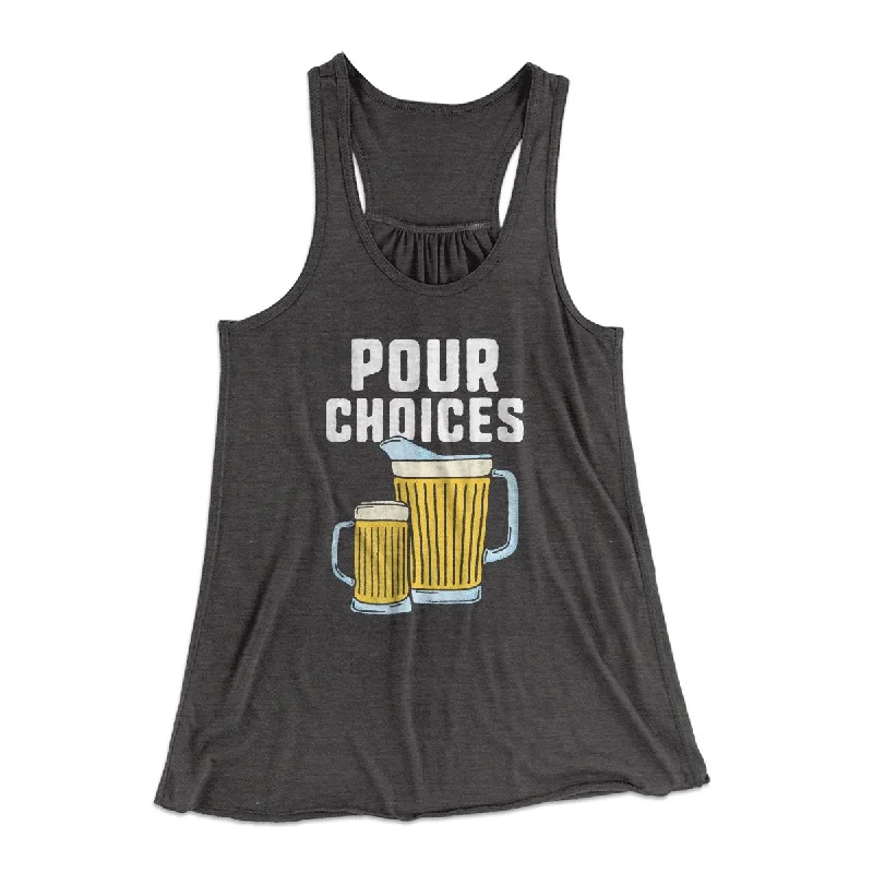Pour Choices Women's Flowey Tank Top black tank top