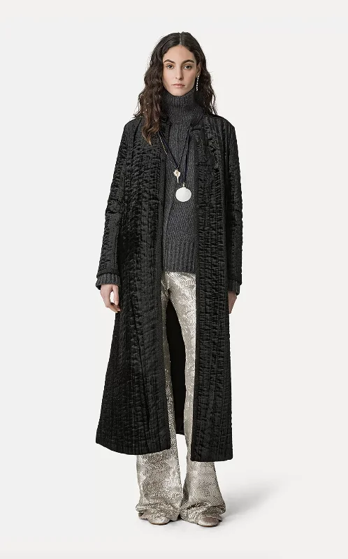 Quilted Pleated Velvet Coat Hooded Jacket Zipper Jacket Button Jacket
