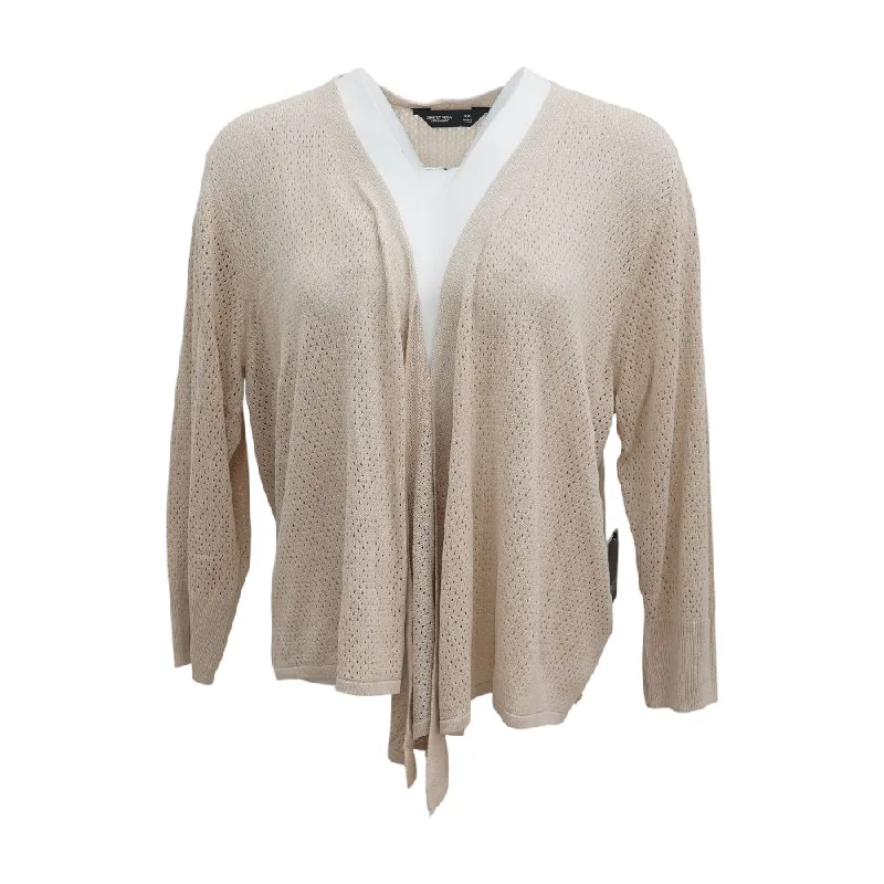 Beige Solid Cardigan Sweater Long Cardigan Short Cardigan Medium Cardigan