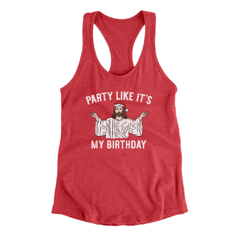 Party Like It's My Birthday Women's Racerback Tank gold tank top