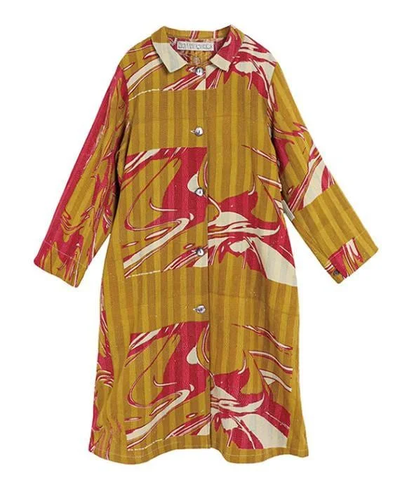 Rally Quilted Coat 24W704 Solid Print Jacquard