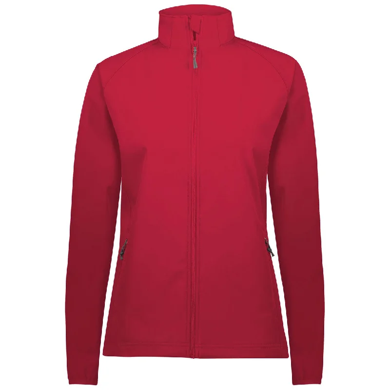 Holloway Women's Scarlet Featherlight Soft Shell Jacket Hooded Jacket Caped Jacket Shawl Collar Jacket