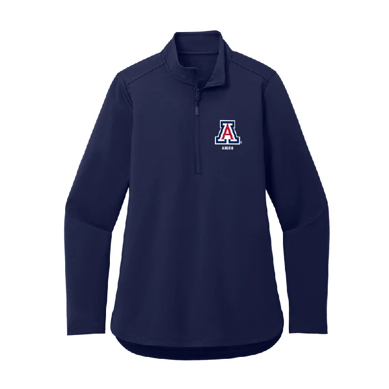 Arizona - NCAA Women's Track & Field : Malaya Abueg - Women's Premium Quarter Zip Jacket Zip Front Button Front Snap Front