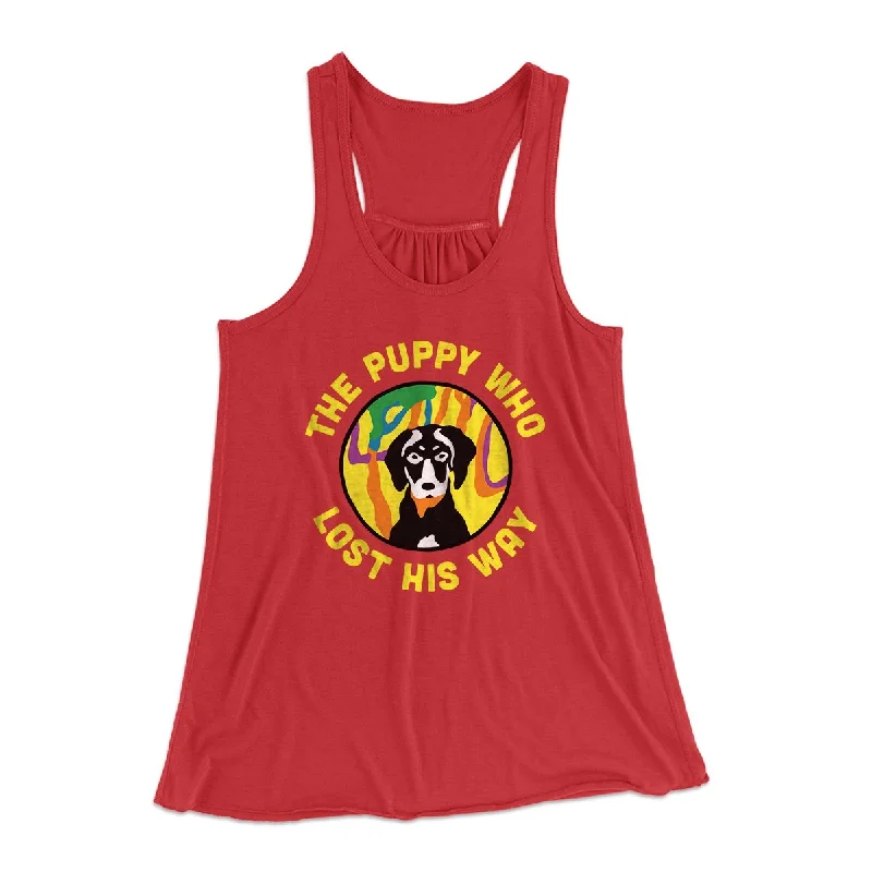 The Puppy Who Lost His Way Women's Flowey Tank Top stretchy tank top