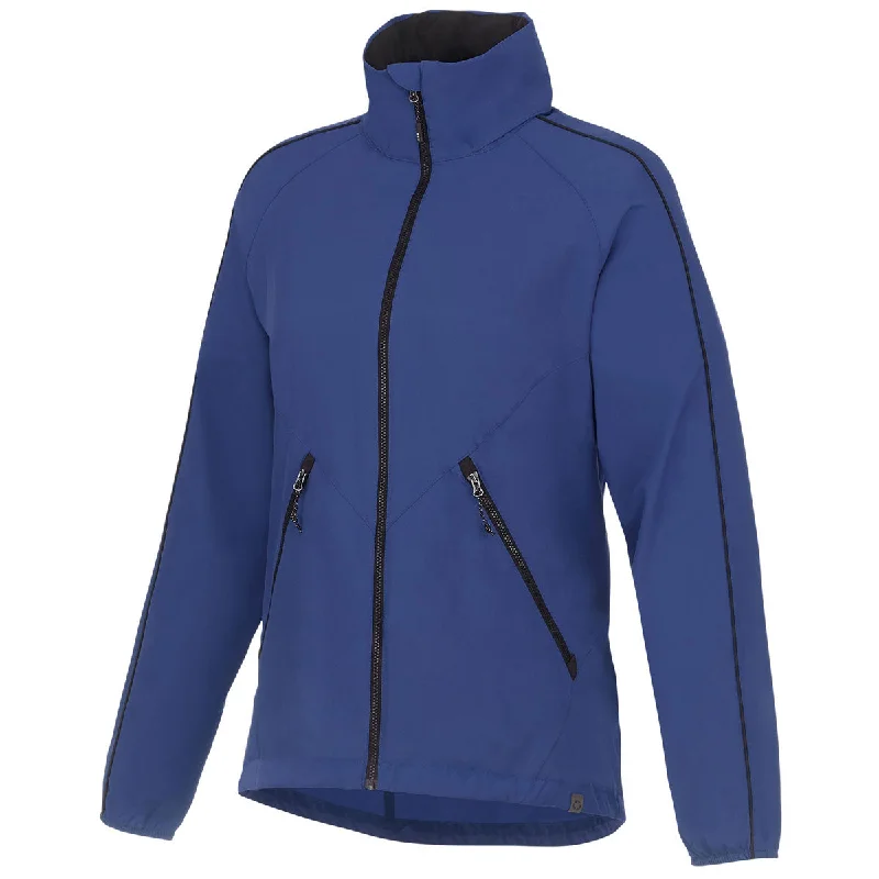 Elevate Women's Metro Blue/Black Rincon Eco Packable Jacket Fleece Fabric Down Fabric Feather Fabric