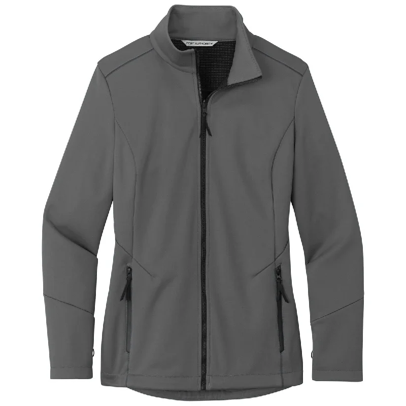Port Authority Women's Graphite Collective Tech Soft Shell Jacket Striped Jacket Polka Dot Jacket Floral Jacket