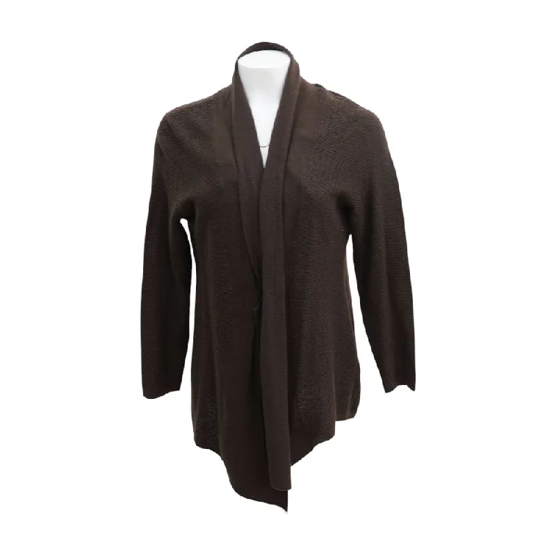 Brown Solid Cardigan Sweater Wool Cardigan Cotton Cardigan Cashmere Cardigan