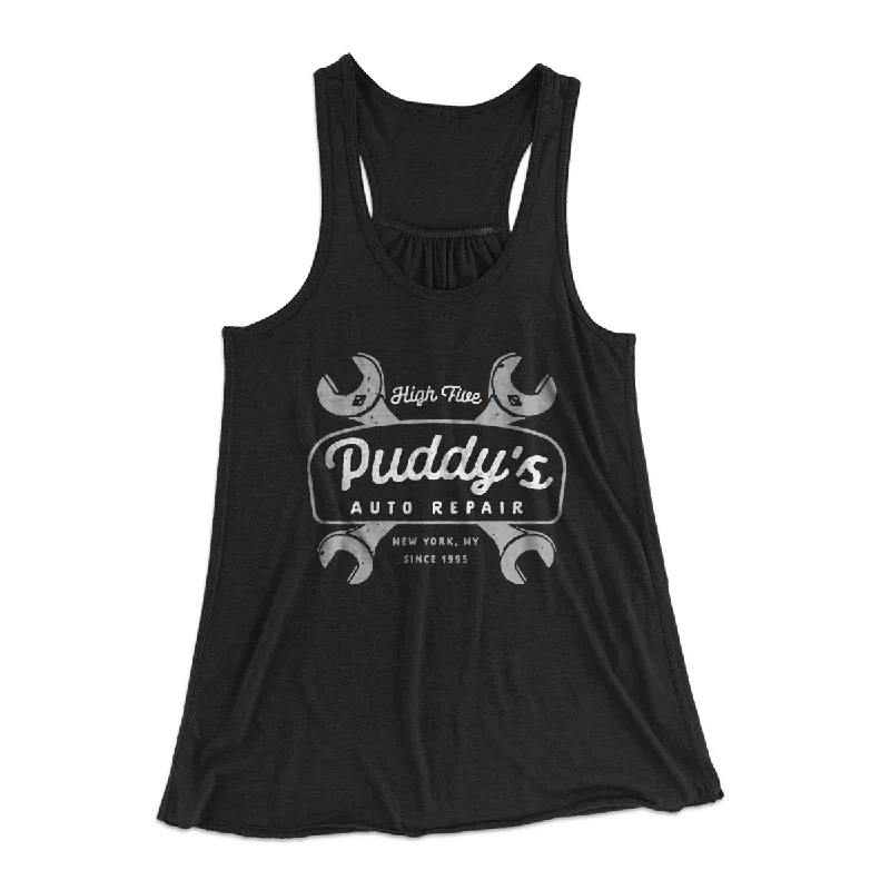 Puddy's Auto Repair Women's Flowey Tank Top floral tank top