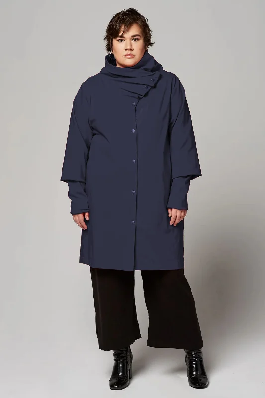 Ubert Coat Tie-Waist Belted Drawstring