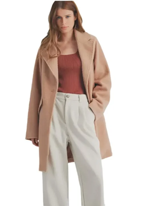 LuxeWool Longline Coat Fitted Loose Oversized