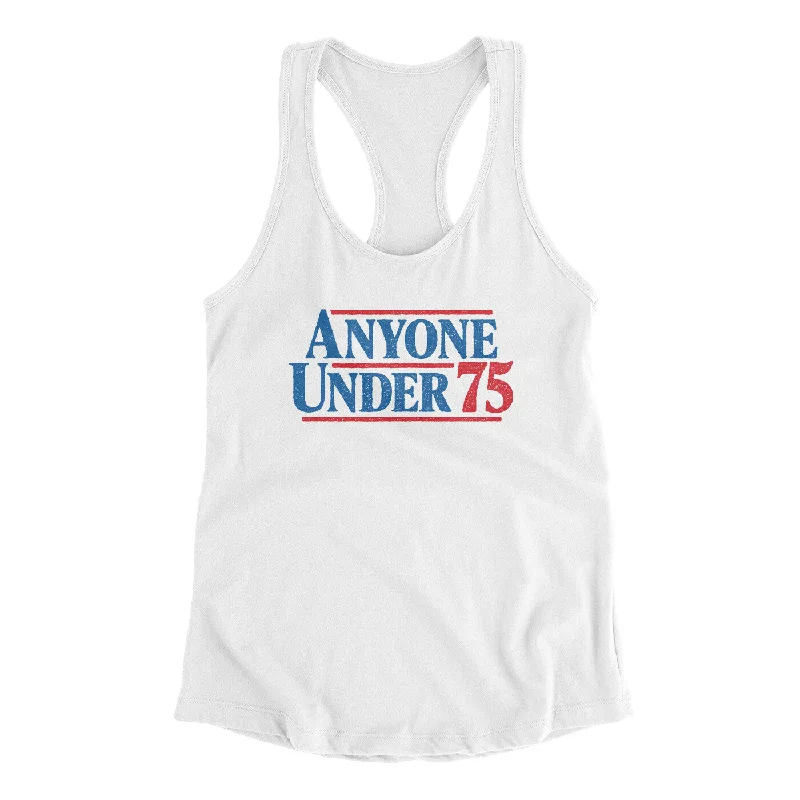Anyone Under 75 Women's Racerback Tank striped tank top