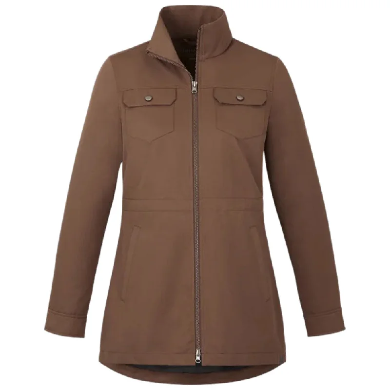 Elevate Women's Bark Hardy Eco Jacket Knit Fabric Woven Fabric Fleece Fabric
