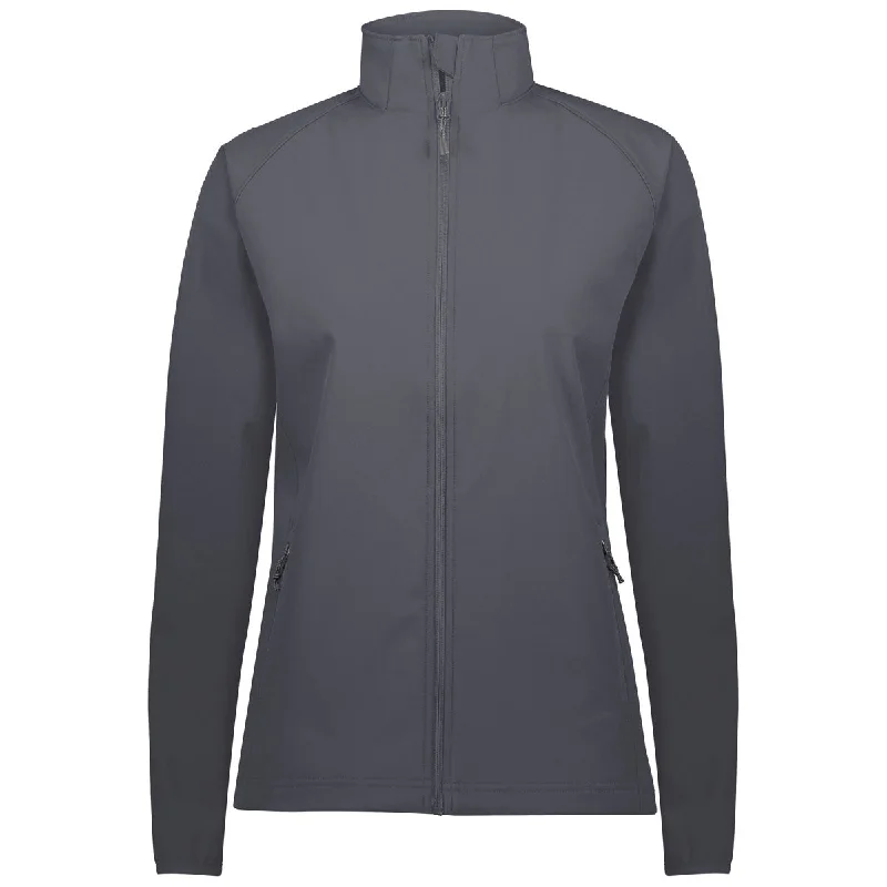 Holloway Women's Carbon Featherlight Soft Shell Jacket One-Shoulder Jacket Off-the-Shoulder Jacket Asymmetrical Jacket