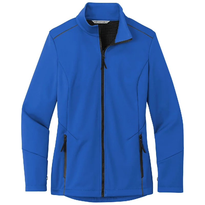 Port Authority Women's True Royal Collective Tech Soft Shell Jacket Appliqued Jacket Beaded Jacket Sequined Jacket