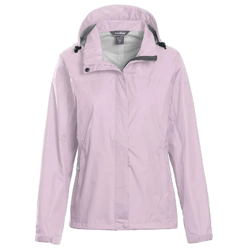 Landway Women's Dusty Pink Monsoon Rain Jacket Bomber Jacket Anorak Windbreaker