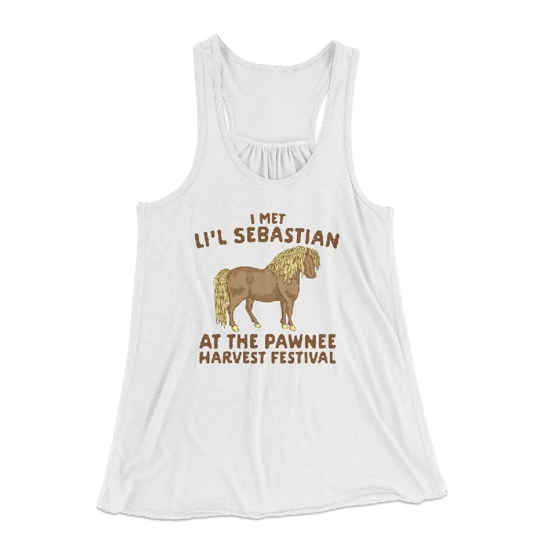 I Met Li'l Sebastian Women's Flowey Tank Top striped tank top