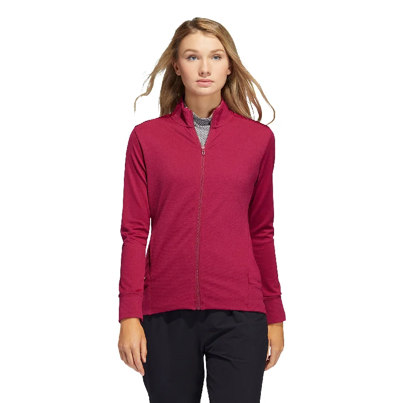 Adidas Textured Legacy Burgundy Womens Golf Jacket Wool Jacket Cashmere Jacket Tweed Jacket