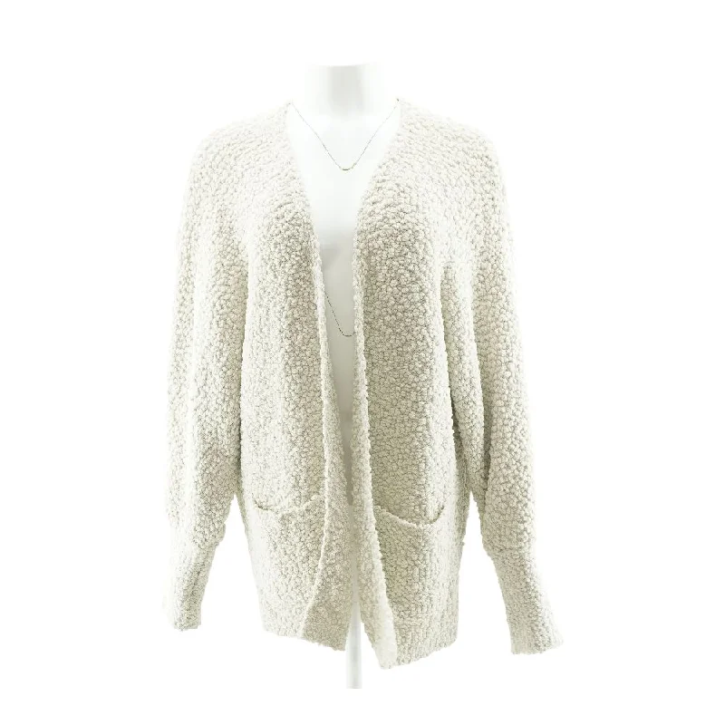 Beige Solid Cardigan Sweater Striped Floral Plaid