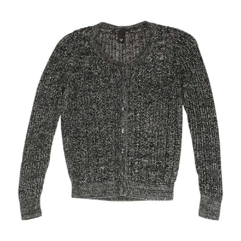 Black Graphic Cardigan Sweater Cardigan Knitwear Sweater
