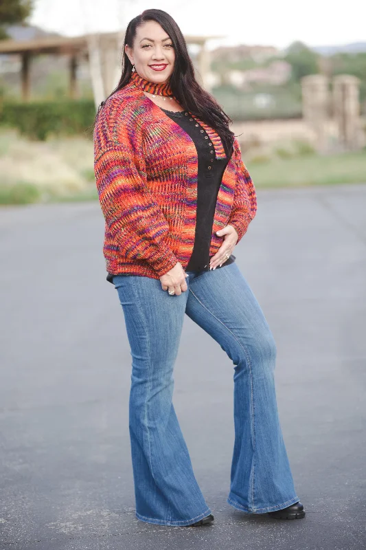 Soul On Fire Knit Cardigan Seamless Knitted Crochet