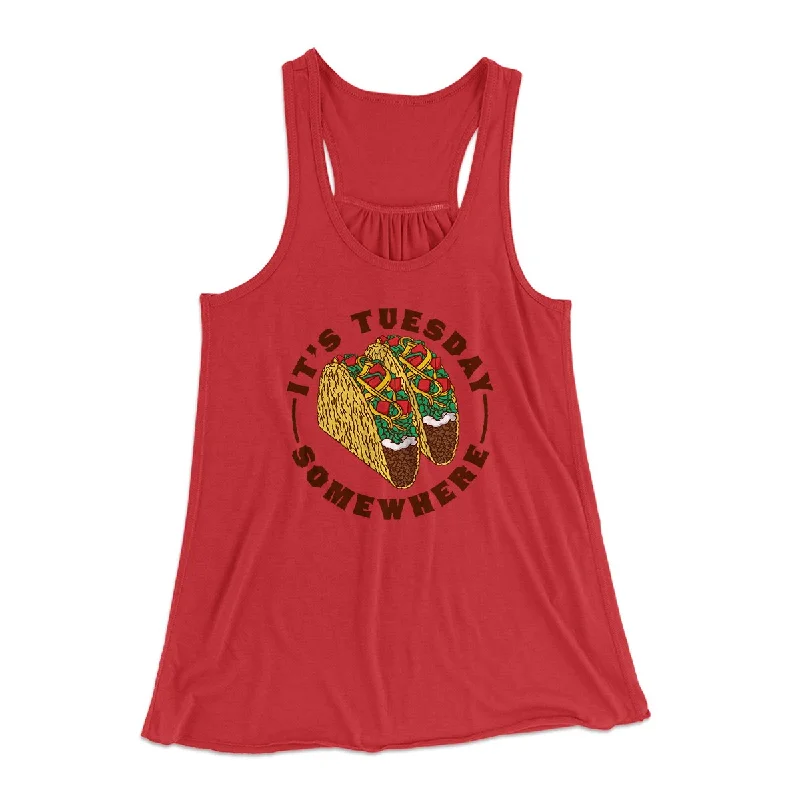 It's Tuesday Somewhere Women's Flowey Tank Top spandex blend tank