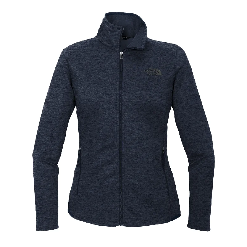 The North Face Women's Urban Navy Heather Skyline Full-Zip Fleece Jacket Herringbone Jacket Checkered Jacket Solid Jacket