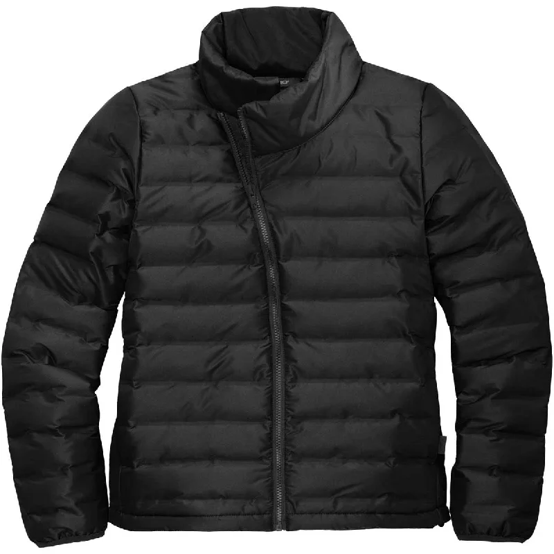 OGIO Women's Blacktop Street Puffy Full-Zip Jacket Denim Fabric Leather Fabric Suede Fabric