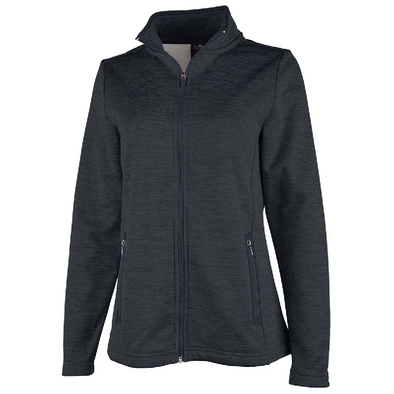 Charles River Women's Black Brigham Knit Jacket Fleece Fabric Down Fabric Feather Fabric
