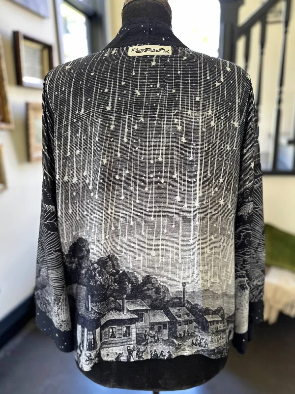 Stargazer Cropped Bamboo Cardigan Transparent Opaque Sheer