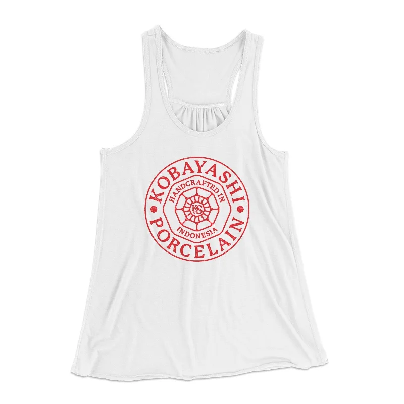 Kobayashi Porcelain Women's Flowey Tank Top ribbed tank top